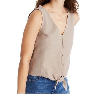 Madewell Tie Bottom Vest Tank Top